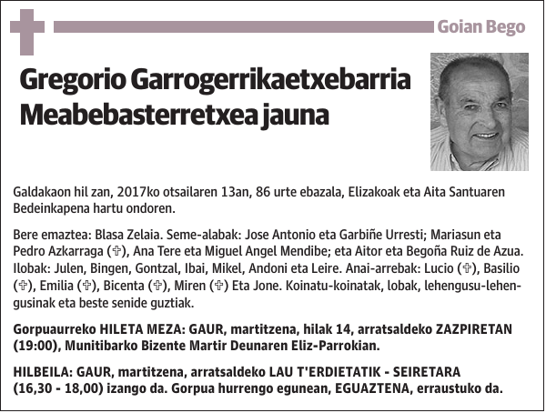 Gregorio Garrogerrikaetxebarria Meabebasterretxea