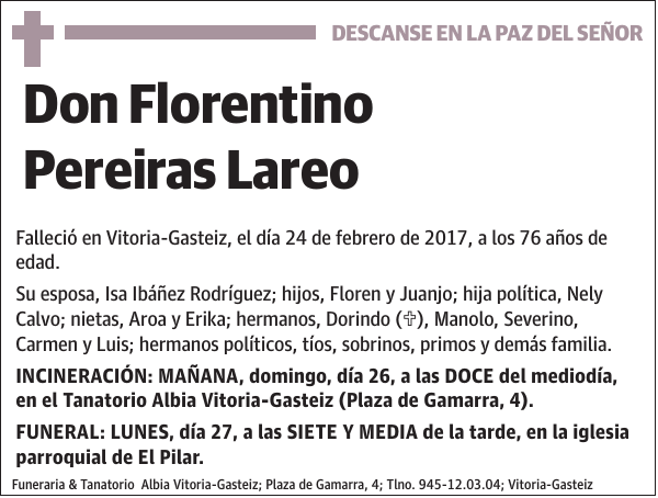 Florentino Pereiras Lareo