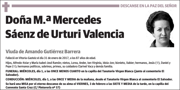 M.ª Mercedes Sáenz de Urturi Valencia