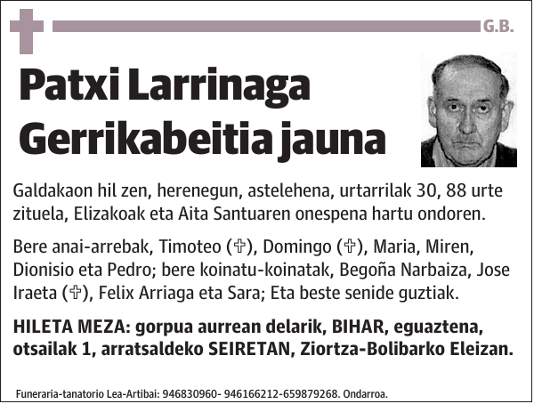 Patxi Larrinaga Gerrikabeitia