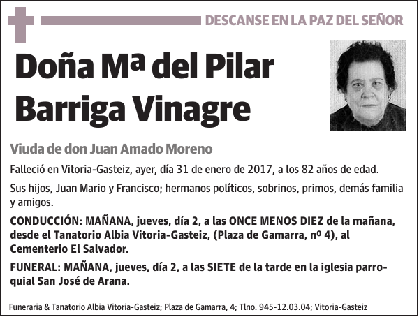 Mª del Pilar Barriga Vinagre