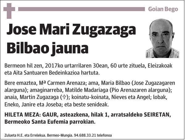 Jose Mari Zugazaga Bilbao