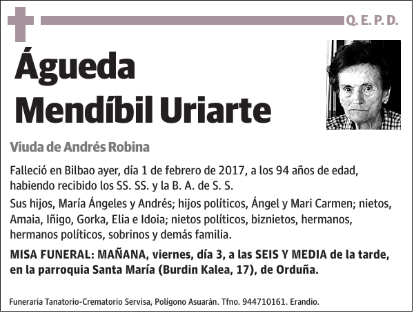 Águeda Mendíbil Uriarte