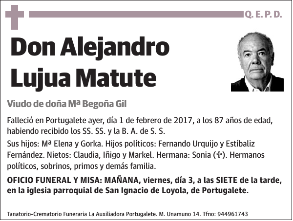 Alejandro Lujua Matute