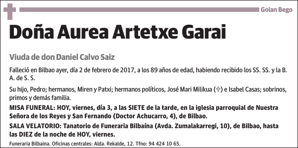 Aurea Artetxe Garai