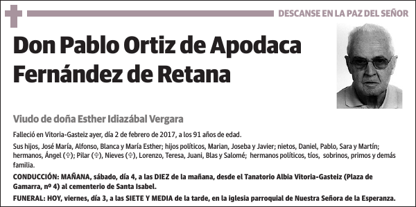 Pablo Ortiz de Apodaca Fernández de Retana