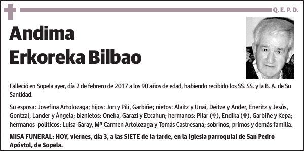 Andima Erkoreka Bilbao