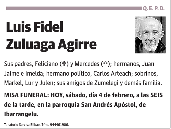 Luis Fidel Zuluaga Agirre