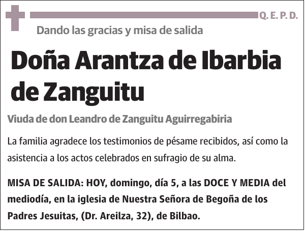 Arantza de Ibarbia de Zanguitu