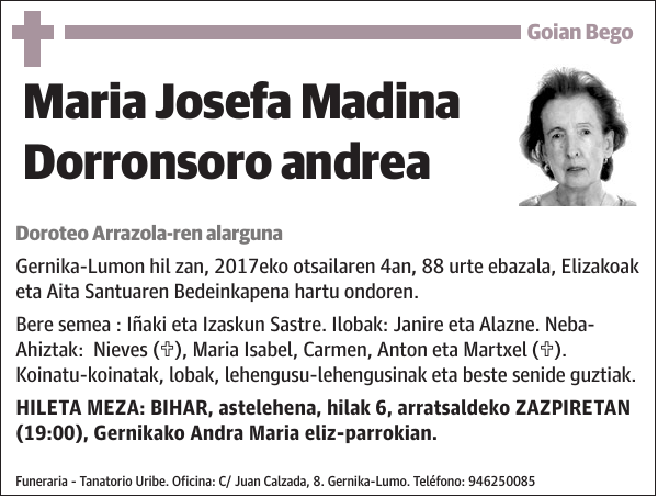 Maria Josefa Madina Dorronsoro