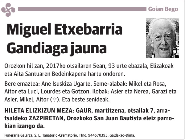 Miguel Etxebarria Gandiaga