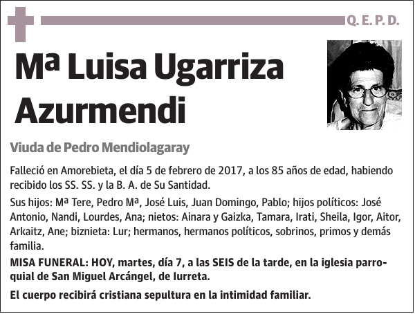 Mª Luisa Ugarriza Azurmendi