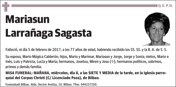 Mariasun Larrañaga Sagasta