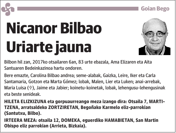 Nicanor Bilbao Uriarte