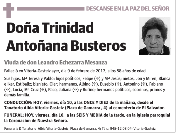Trinidad Antoñana Busteros