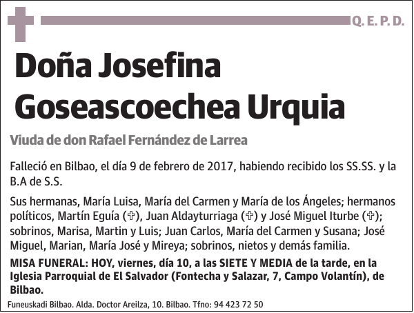Josefina Goseascoechea Urquia