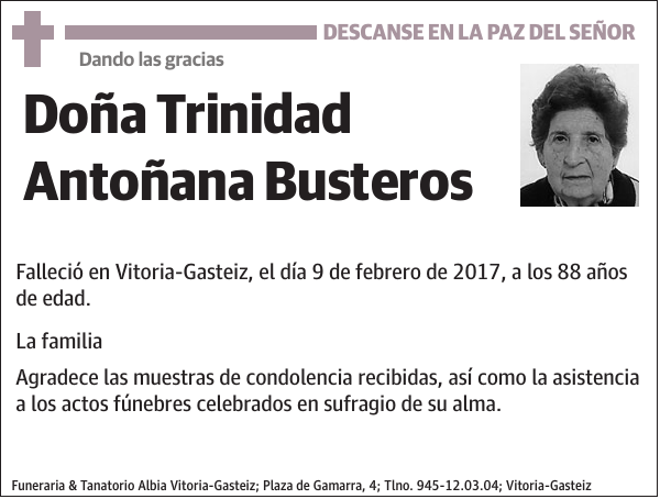 Trinidad Antoñana Busteros