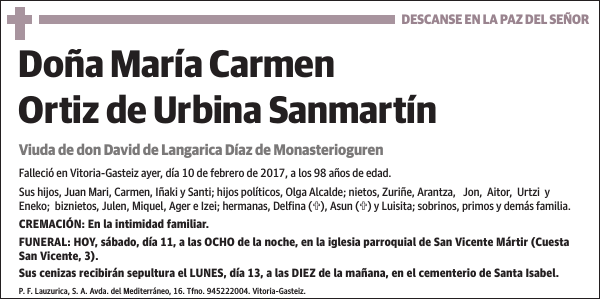 María Carmen Ortiz de Urbina Sanmartín