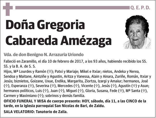 Gregoria Cabareda Amézaga