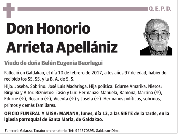 Honorio Arrieta Apellániz