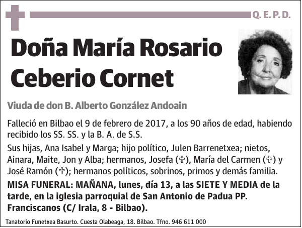 María Rosario Ceberio Cornet