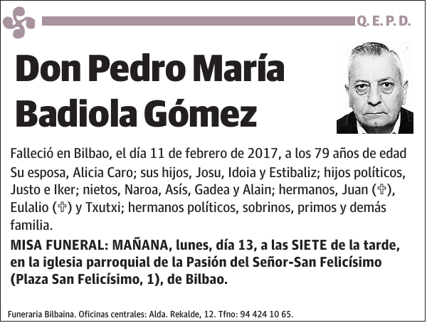 Pedro María Badiola Gómez