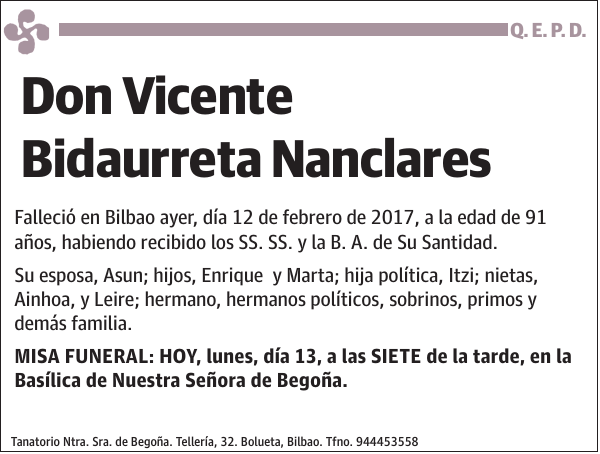 Vicente Bidaurreta Nanclares