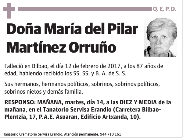 María del Pilar Martínez Orruño