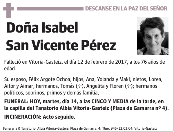 Isabel San Vicente Pérez