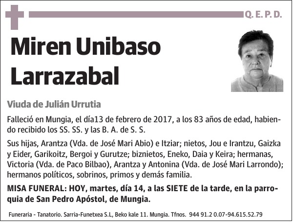 Miren Unibaso Larrazabal