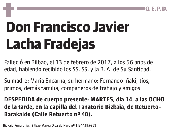 Francisco Javier Lacha Fradejas