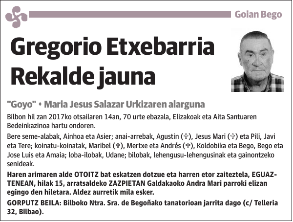 Gregorio Etxebarria Rekalde