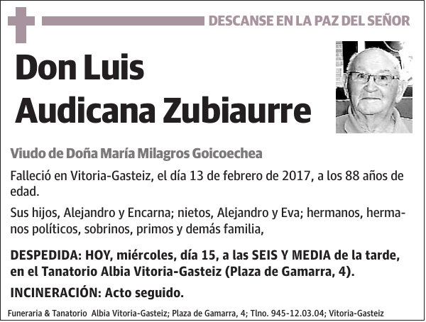 Luis Audicana Zubiaurre