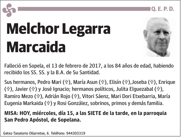 Melchor Legarra Marcaida