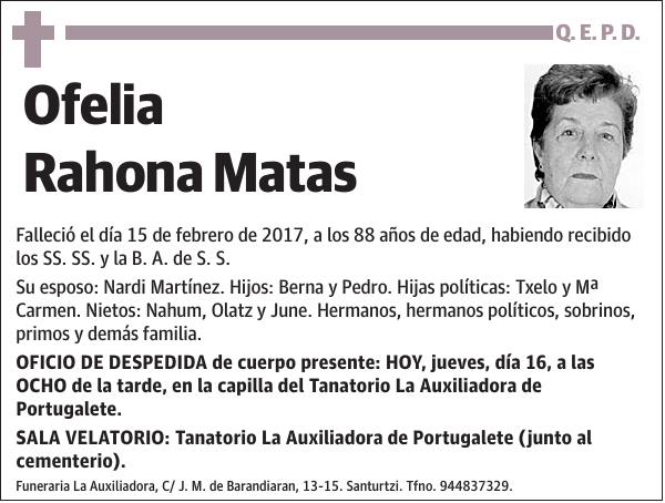 Ofelia Rahona Matas