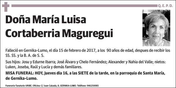 María Luisa Cortaberria Maguregui