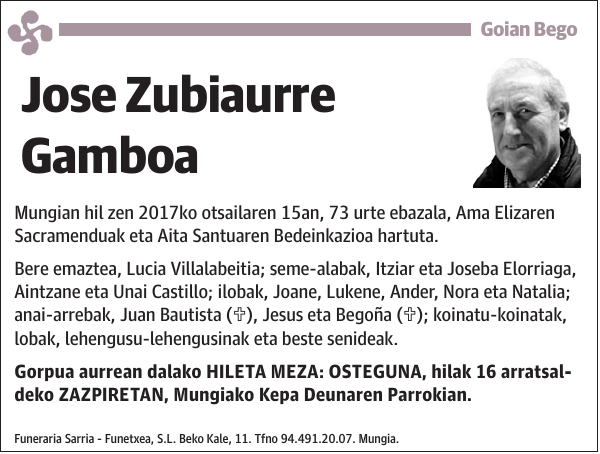 Jose Zubiaurre Gamboa