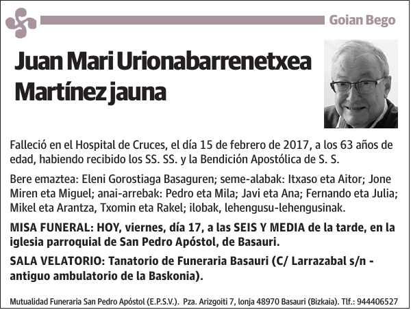 Juan Mari Urionabarrenetxea Martínez