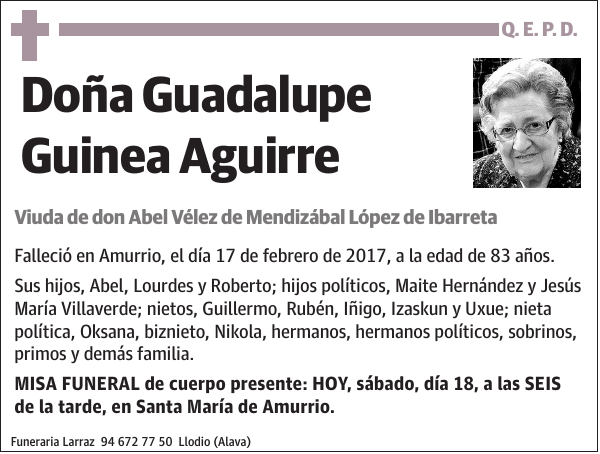 Guadalupe Guinea Aguirre