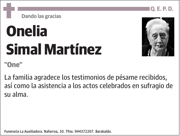 Onelia Simal Martínez