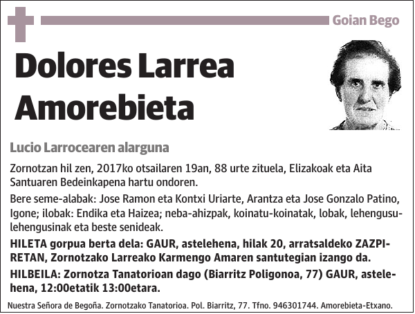 Dolores Larrea Amorebieta