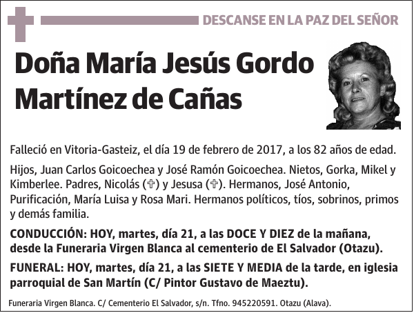 María Jesús Gordo Martínez de Cañas