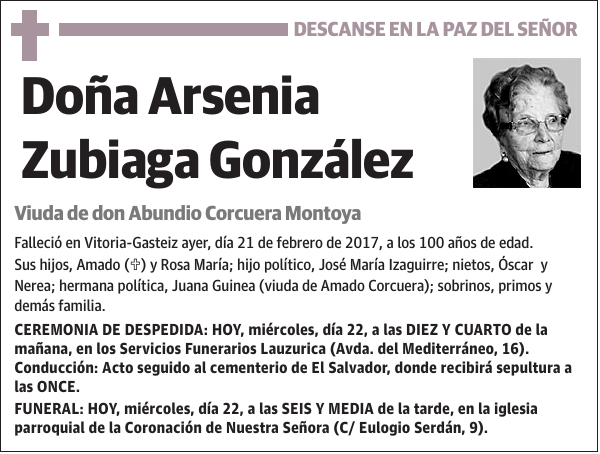 Arsenia Zubiaga González