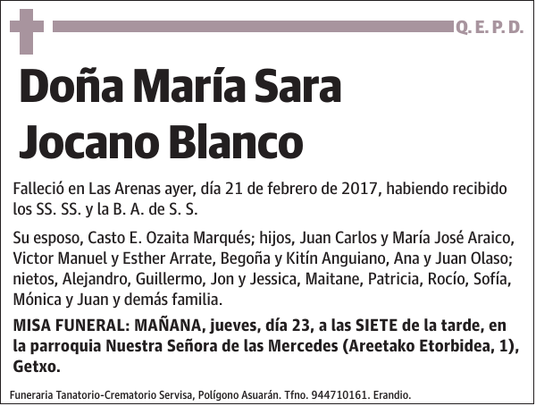 María Sara Jocano Blanco