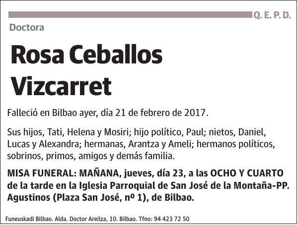 Rosa Ceballos Vizcarret