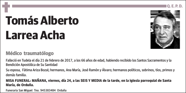 Tomás Alberto Larrea Acha