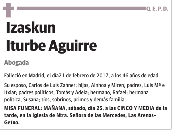 Izaskun Iturbe Aguirre