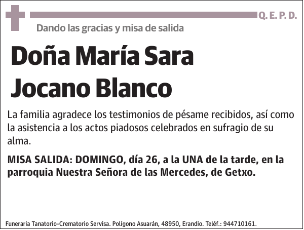 María Sara Jocano Blanco