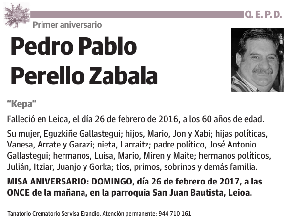 Pedro Pablo Perello Zabala