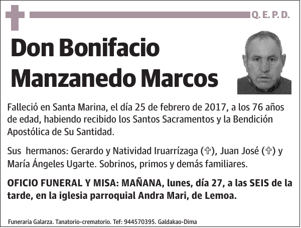 Bonifacio Manzanedo Marcos